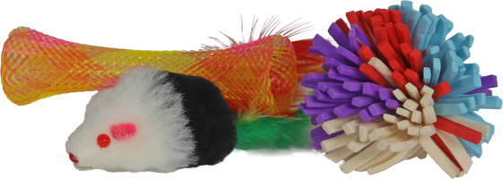 Boon kat speelgoed funtube+verenmuis+pompom pak a 3 stuks