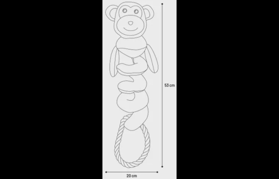 Speelgoed Bruta Aap met touw Bruin
