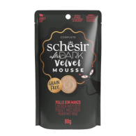 Schesir After Dark velvet kat pouch mousse kip&rund 80gr