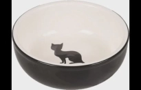 Eet- & drinkpot Nala rond zwart&wit