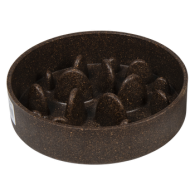 Bamboe Kom Slow Feed Hard Bruin-750ml Ø17cm