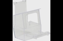 EETPOTJEZaad- en waterbakje met opstap Elfi Transparant