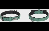 Hond Halsband met neopreen Delu Groen M 36-44cm 20mm