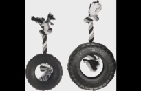 Speelgoed Gladiator Band met touw Zwart Small