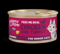 Edgard&Cooper kat senior chunks kip&kalkoen 85gr
