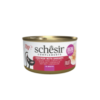 Schesir Complementary kat blik bouillon kip&garnalen 70gr