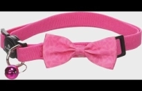 Halsband met strik Castor roze