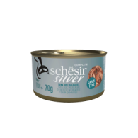 Schesir Silver kat senior blik bouillon tonijn&makreel 70gr