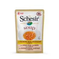 Schesir kat pouch soup zalm&wortel 85gr