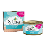 Schesir Kitten Care 3-12 blik mousse tonijn 85gr