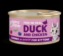 Edgard&Cooper kat kitten chunks eend&kip 85gr