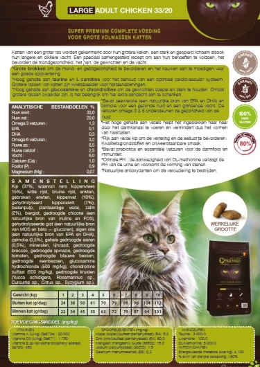 Cpro food Cat Large Adult Chicken 3kg